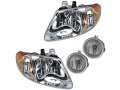 Headlight And Fog Light Kit 4 Piece For 2005-2007 Dodge Grand Caravan 