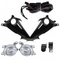 Wflnhb Fog Lights Assembly Replacement For 2019-2021 Corolla Hatchback Clear Lens With Bulbs Switch Harness Bezel Kit Driving