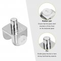 Uxcell Glass Shelf Bracket Pegs 24pcs Zinc Alloy Adjustable Clamps With Pin Wall Mounted Holders Supports For 4-8mm Tempered