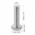 Uxcell M10x40mm Hex Bolts 304 Stainless Steel Hexagon Left Hand Screw Bolt