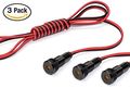3 Pack Of Plug-n-play Instrument Cluster Led Indicator Light Dash Bulbs Aluminum Pilot Lights Color Acrylic Lens Flush Panel 