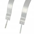 Aintier 578-339 52100181 52100235 52100235ac 52127852 2 Pcs Set Chrome Fuel Tank Straps Compatible For Jeep Wrangler L4
