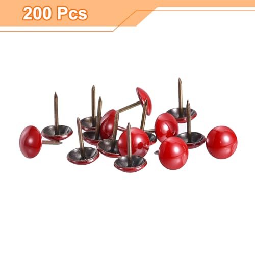 Upholstery Tacks Nail Pins Furniture 200pcs 11x17mm Thumb Tack Assortment Kit Carbon Steel For Home Sofa Diy Decorative Heads