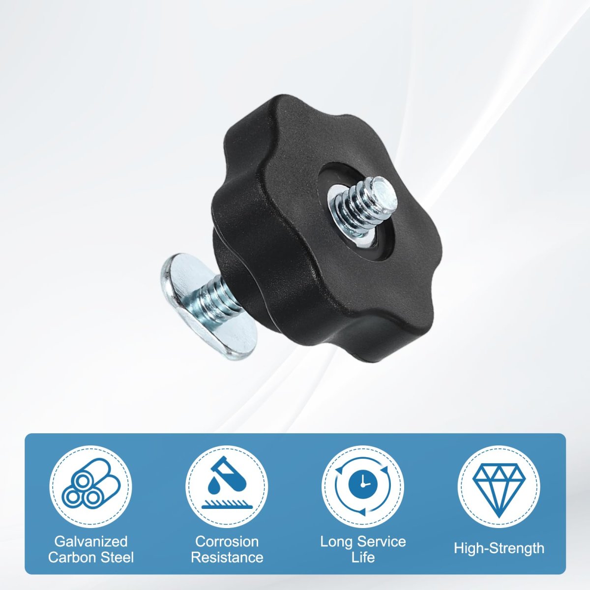 6 Set Track Knob Kit With Star Knobs And 1 4 -20 X 1-1 Slot Bolts T Drop-in Sliding Accessories For Woodworking Jigs Fixtures