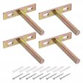 Uxcell 4pcs Floating Shelf Bracket 3 Inch Wall Mounting Blind Support Hidden For Wood Shelves Colorful