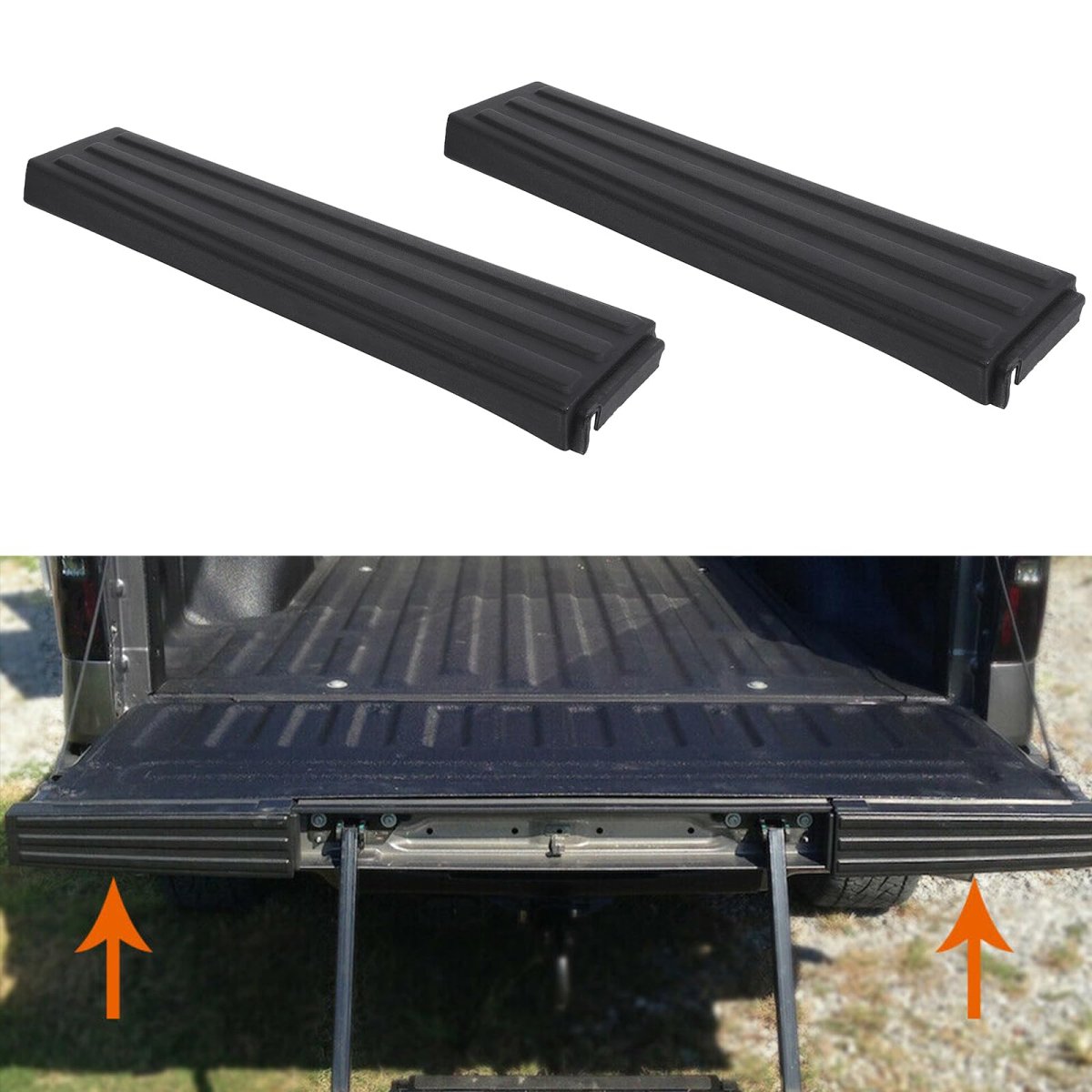 Tailgate Molding Cap Protector Rear Abs For Ford F-150 2009 2014 Black Textured Surface Replacement Top Cover