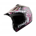 Wow Youth Kids Motocross Bmx Mx Atv Dirt Bike Helmet Dragon Pink Goggles Mg Glove Bundle 