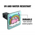 Cute Unicorn Pig With Rainbow Tow Trailer Hitch Cover Plug Insert