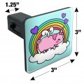 Cute Unicorn Pig With Rainbow Tow Trailer Hitch Cover Plug Insert