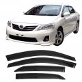 Window Visors For 2009-2013 Toyota Corolla Dark Smoke Car Rain Sun Shade Guard Air Deflector By Ikon Motorsports 2010 2011 2012 
