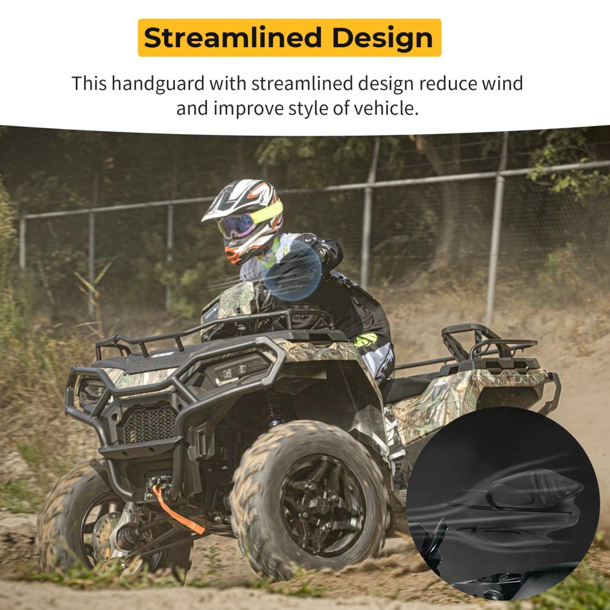 Hand And Wind Guard Kit For Polaris Sportsman 300 400 450 500 550 570 800 850 1000 Scrambler Snowmobile Switchback Rush Rmk