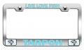 Live Love Fish Tarpon Fishing Chrome Metal License Plate Frame Tag Holder C45 