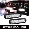 Willpower 2pc 6 Inch 18w Slim Led Light Bar Spot Offroad Drivings 12v 24v Waterproof Fog Lamps Work Light For Truck Tractor Car