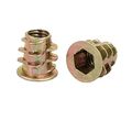 Uxcell M5x10mm Interface Hex Socket Threaded Insert Nuts 100pcs For Wood Furniture