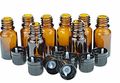 10 Ml Amber Glass Bottle W Euro Dropper With Black Cap 8 Pack 