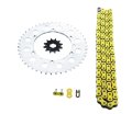 1991-1994 Fits Kawasaki Kdx250 Kdx 250 Yellow Chain And Sprocket Silver 12 47 112l 