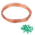 Bare Copper Ground Wire 18 Gauge 32 8ft Solid Braided Cables Electronic Metallic With 40pcs 8-32 X 5 16 Inch Green Screws For 