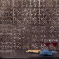 Fasa De Traditional Style Pattern 1 Decorative Vinyl 18in X 24in Backsplash Panel In Brushed Nickel 5 Pack 