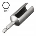 Uxcell 17mm Nut Driver 1 4 Quick-change Hex Shank Slotted Drill Bit Socket Wrench Tool 3 Inch Length