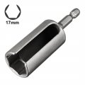 Uxcell 17mm Nut Driver 1 4 Quick-change Hex Shank Slotted Drill Bit Socket Wrench Tool 3 Inch Length