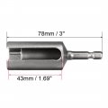 Uxcell 17mm Nut Driver 1 4 Quick-change Hex Shank Slotted Drill Bit Socket Wrench Tool 3 Inch Length