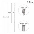 Uxcell 5 Pcs 1 6mm Mini Micro Twist Drill Bits High-speed Steel Straight Shank Extra Long Bit 75mm For Aluminum Alloy
