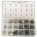 Stainless Steel Set Screw Assortment With Internal Hex Drive And Cup Point 220 Pieces Inch Case 