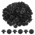 100pcs Black Plastic Rivets Fasteners Retainrt Push In Type Clips 7mm For Car