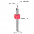 Uxcell Pcb Drill Bits 0 1mm Tungsten Carbide Rotary Tools Jewelry Cnc Engraving Print Circuit Board Micro 1 8 Inch Shank 2 Set