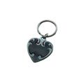 Siskiyou Automotive Metal Key Chain Heart With Scroll Enameled Details 