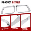 Hecasa Pair Headlight Bezels Trim For 1992 1993 Dodge D150 D250 D350 W150 W250 W350 Ramcharger Replacement Ch2512118 Ch2513118