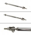 Universal Polished Adjustable Front Bumper Lip Splitter Support Strut Rod Tie Bars- A Pair Chrome