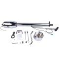 Geluoxi Street Hot Rod Stainless Tilt Steering Column 28 Polished Finished Chrome Shift Automatic With Adapter No Key 