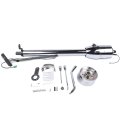 Street Hot Rod Stainless Tilt Steering Column 28 Polished Finished Chrome Shift Automatic With Adapter No Key