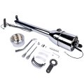 Street Hot Rod Stainless Tilt Steering Column 28 Polished Finished Chrome Shift Automatic With Adapter No Key