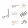 Uxcell 50pcs Flat Head Torx Screws M5 X 35mm 304 Stainless Steel Countersunk Self Tapping Anti-theft Wood Tamper Resistant Fit