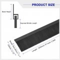 Uxcell 2pcs Door Brush Bottom Sweep H-shape Aluminum Alloy Base With 3 1-inch Pp For Home Industrial 47-inch L Black