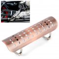 Universal Motorcycle Heat Shield Pipe Guard Muffler Antia Scalding Protector 2-7cm Hose Clamp