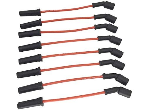 Red Spark Plug Wire Set For Gmc Yukon 2000 To 2007 And 2009 2014 V8 Engine Copper Wires Excludes 2008