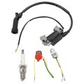 Hoypeyfiy 30500-ze2-023 Ignition Coil With Spark Plug And On Off Switch Assembly Replacement For Honda Gx240 Gx270 Gx340 Gx390 