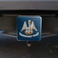 Rustic Louisiana State Flag Distressed Usa Tow Trailer Hitch Cover Plug Insert