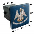 Rustic Louisiana State Flag Distressed Usa Tow Trailer Hitch Cover Plug Insert