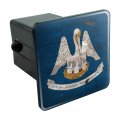 Rustic Louisiana State Flag Distressed Usa Tow Trailer Hitch Cover Plug Insert
