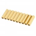 10pcs Brass Straight Pcb Pillar Female Thread Hex Standoff Spacer M3x5x19mm 