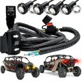 Amber Red Led Turn Signal Kit Plug Play Power Bus Bar Distribution Block Wire Harness For 2018-2023 Can-am Maverick X3 Max Rs 