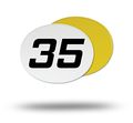 Maier Usa Vintage Oval Mx Number Plate Yellow 509924 