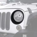 Wrangler Headlight Bezel Cover Insert Matte Black Headlamp Trim For Jk Unlimited 2007-2015 Pair 