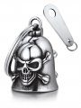 Bandmax Skull Crossbone Motorcycle Keychain For Men Biker Rider Skeleton Guardian Bell Gremlin Luck Safe Drive Hanger 
