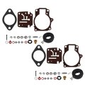 Munirater 2- Pack Carburetor Carb Repair Kit With Float Replacement For Johnson 65 70 75 Hp