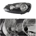 Left Side Headlight Assembly Replacement For Golf Jetta Sportwagen Mk6 2010 2011 2012 2013 2014 Headlamp Black Driver